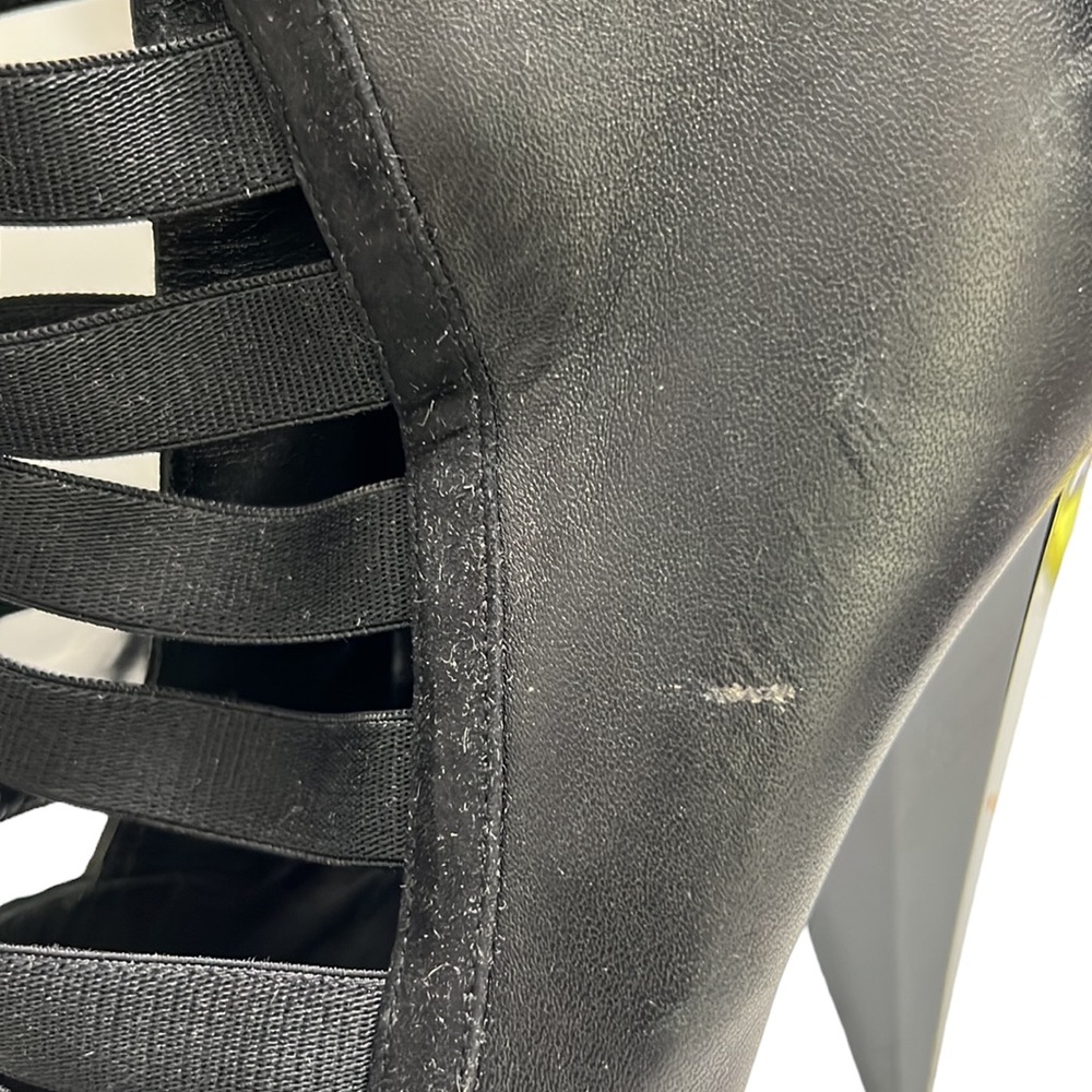 Gucci Black Elastic And Leather Isadora Gladiator Booties Size 39 - Picture 13 of 15